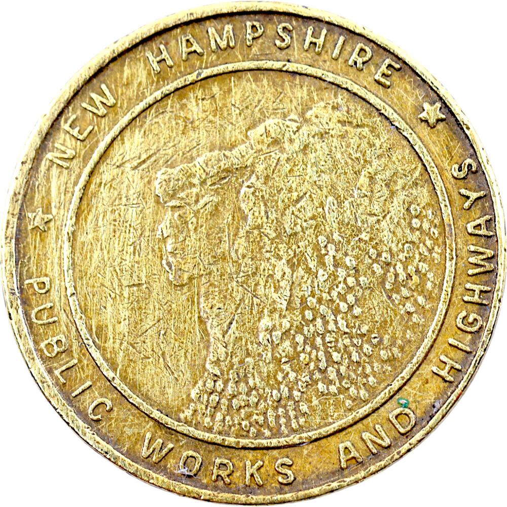 New Hampshire Public Works & Highways Toll Coin Old Man of the Mountain Lot of 2